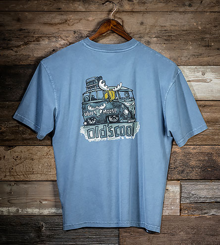Old's Cool Van T-Shirt - Large Back Print - Denim