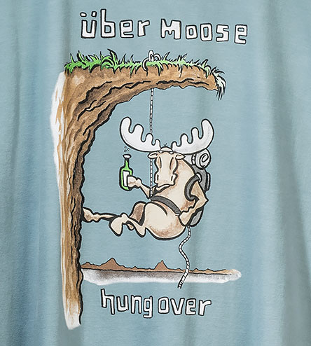 Hungover T-Shirt - Large Back Print - Aqua