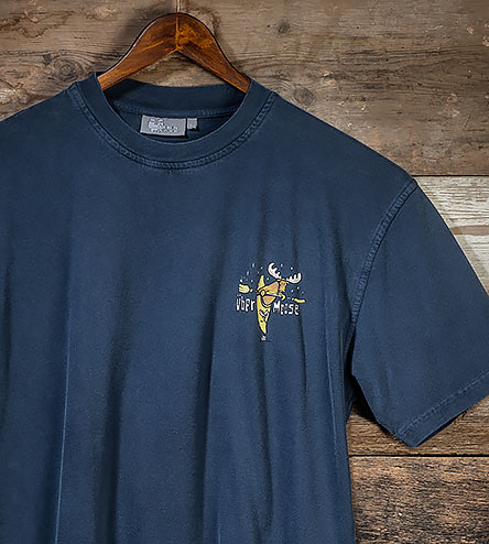 No Worries T-Shirt - Small Chest Print - Indigo