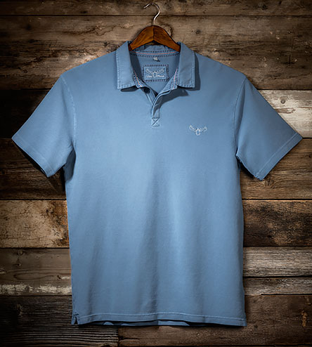 Pique Polo Shirt in Blue