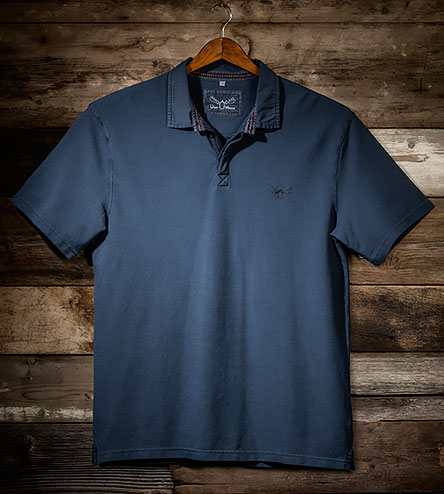 Pique Polo Shirt in Indigo