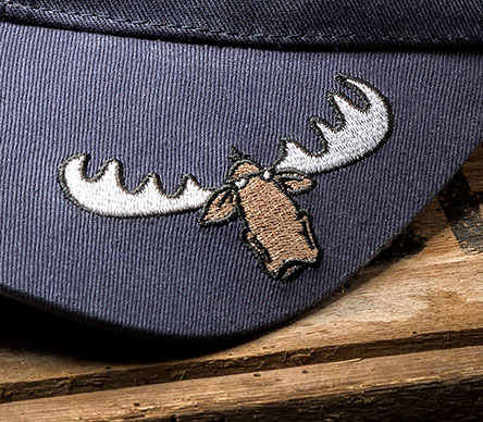 Uber Moose Baseball Cap in Indigo - Embroidered Logo