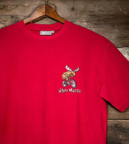 Downhill Fast T-Shirt - Small Chest Print - Red
