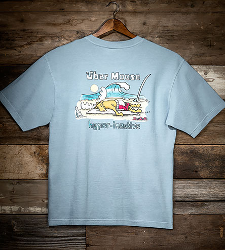 Hyper Inactive T-Shirt - Large Back Print - Sky