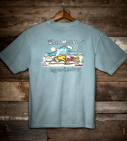 Hyper Inactive T-Shirt - Large Back Print - Turquoise