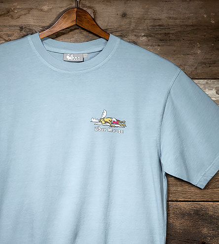 Hyper Inactive T-Shirt - Small Chest Print - Sky