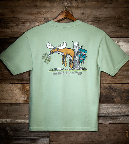 Well Hung T-Shirt - Large Back Print - Green