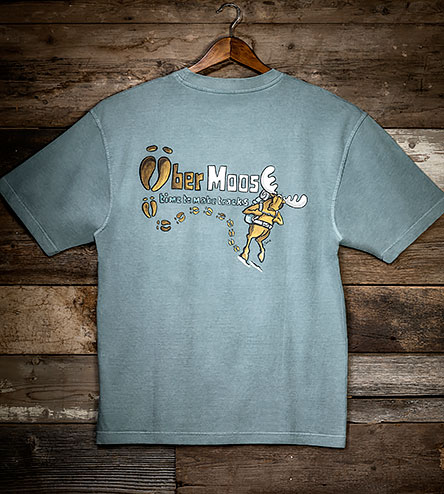 Make Tracks T-Shirt - Large Back Print - Turquoise