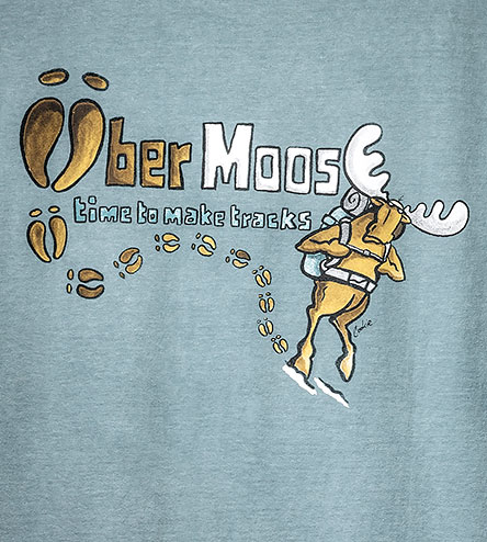 Make Tracks T-Shirt - Large Back Print - Turquoise
