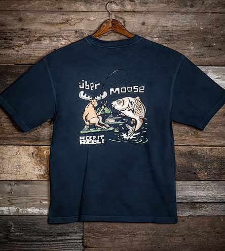 Keep it Reel T-Shirt - Large Back Print - Indigo