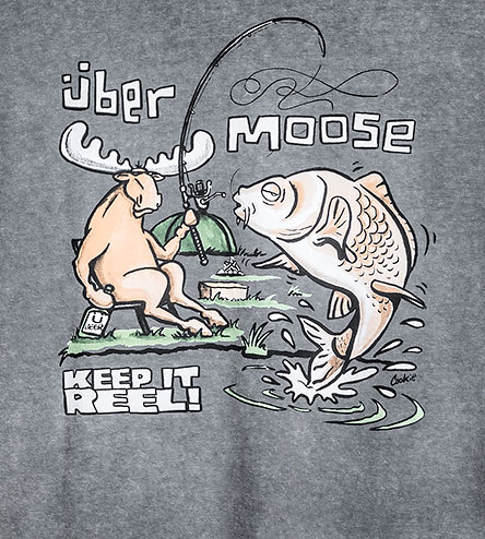 Keep it Reel T-Shirt - Large Back Print - Charcoal