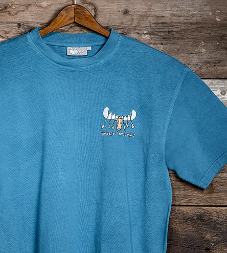 Mooster Chef T-Shirt - Small Chest Print - Alaskan Blue