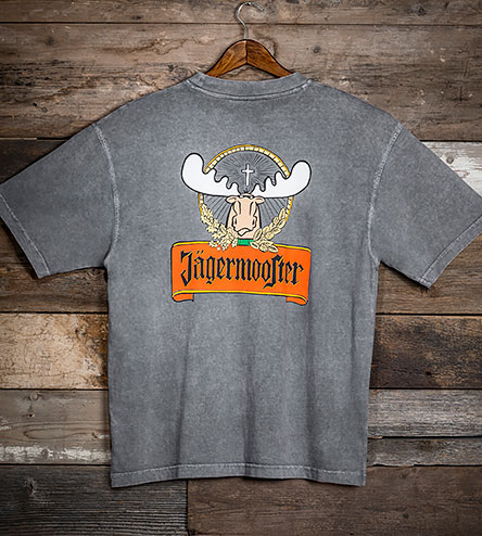 Jagermooster T-Shirt - Large Back Print - Charcoal