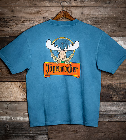 Jagermooster T-Shirt - Large Back Print - Alaskan Blue