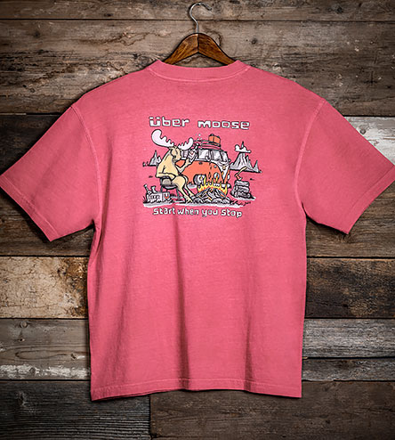 Start When You Stop T-Shirt - Large Back Print - Pink