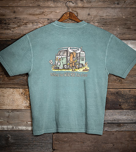 Nothing Says T-Shirt - Large Back Print - Stone Blue
