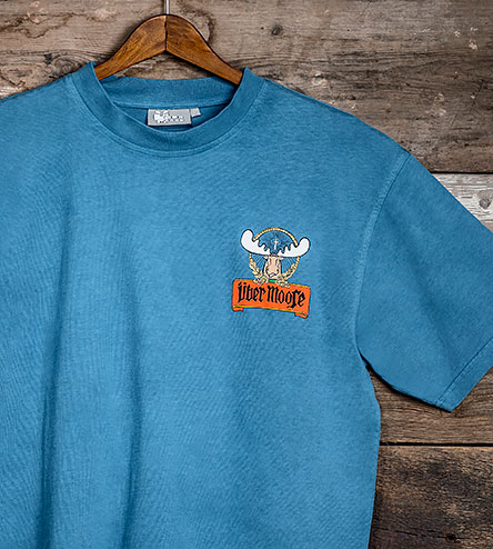 Jagermooster T-Shirt - Small Chest Print - Alaskan Blue