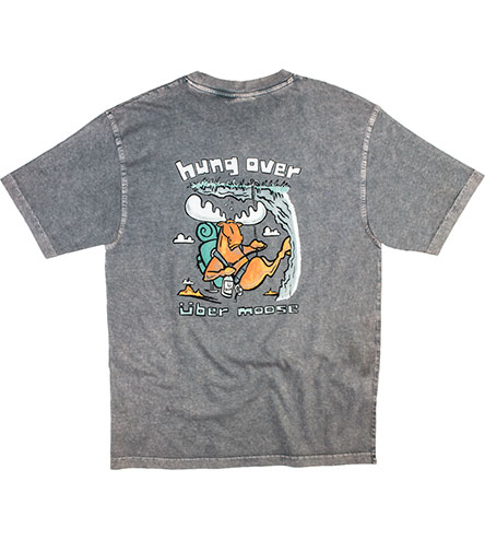 Hungover T-Shirt - Large Back Print - Charcoal