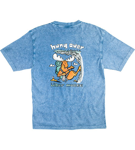 Hungover T-Shirt - Large Back Print - Denim