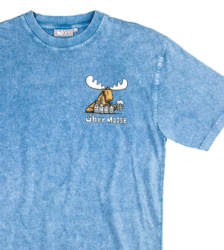 Five A Day T-Shirt - Small Chest Print - Denim