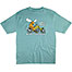 Easy Strider T-Shirt - Large Back Print - Aqua
