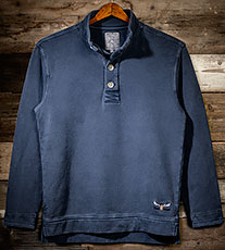 Button Sweat in Indigo