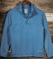 1/4 Zip Fleece in Denim